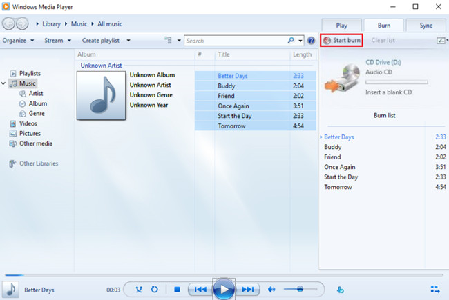 burn spotify music to cd with windows media player