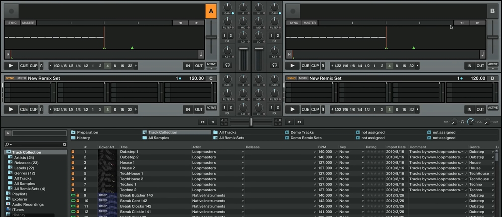 add music to traktor dj