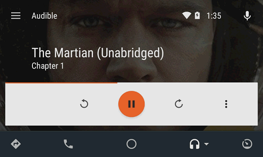 play audible in the car with android auto