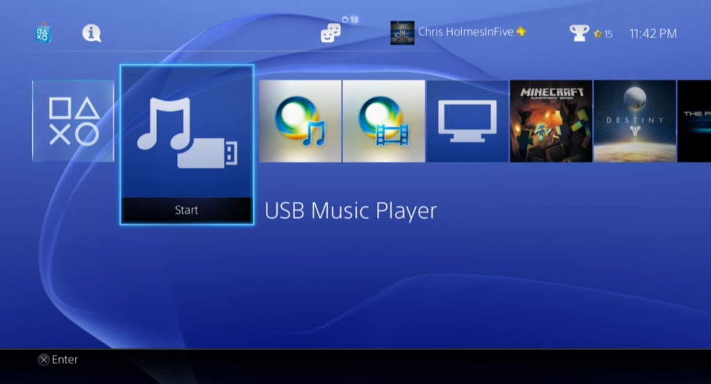 play spotify on ps4 with usb