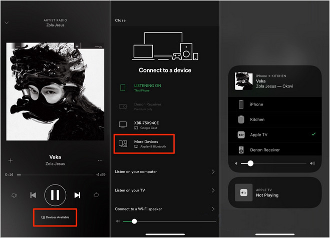 play spotify music on apple tv with airplay