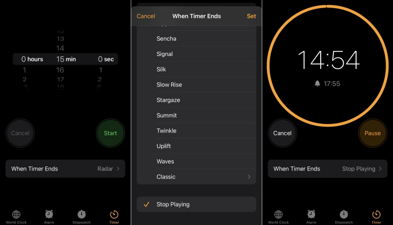 set spotify sleep timer ios