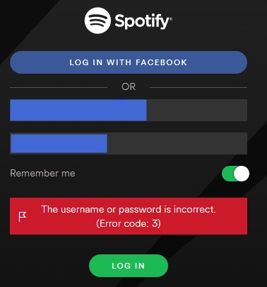 spotify error code 3