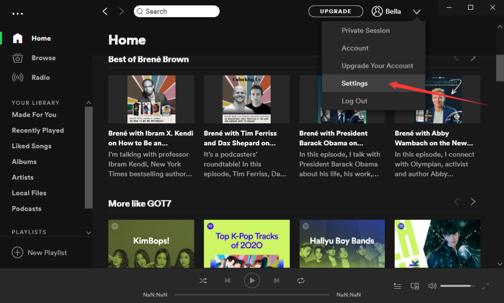 add local files on spotify