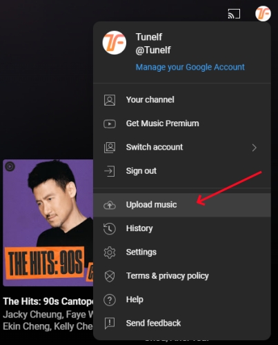 upload music to youtube