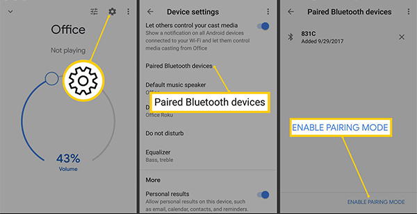 google home pair bluetooth