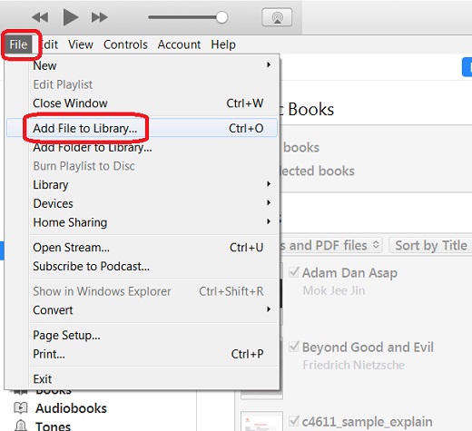 add files to itunes