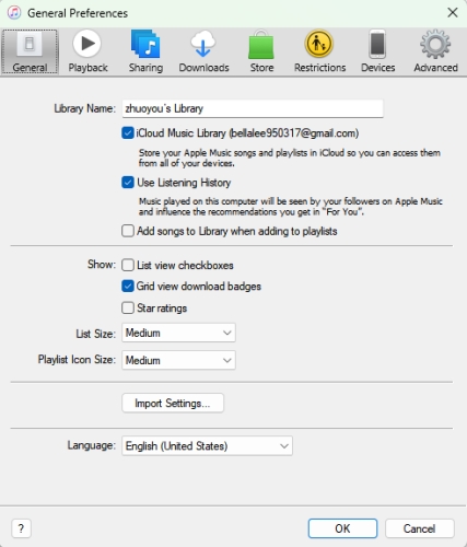 enable icloud music library on pc