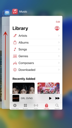 force stop apple music on iphone