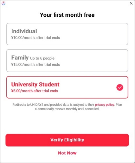 get student discount on apple music