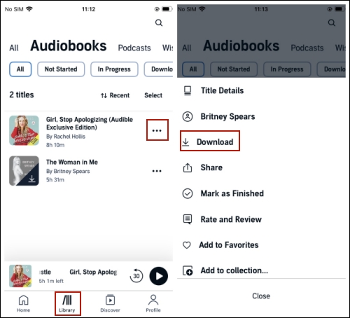 download audible books on phone