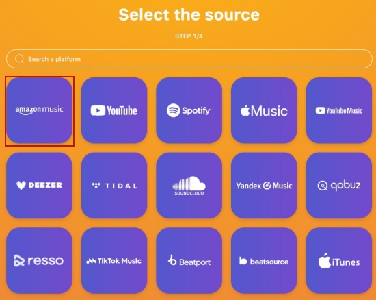 select source tunemymusic