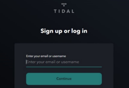 sign up to tidal