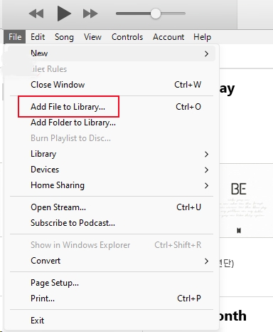 add file to library on itunes