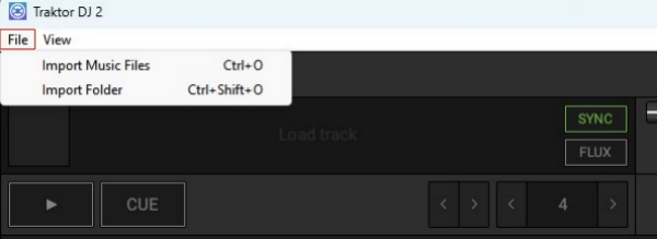 import music to traktor dj